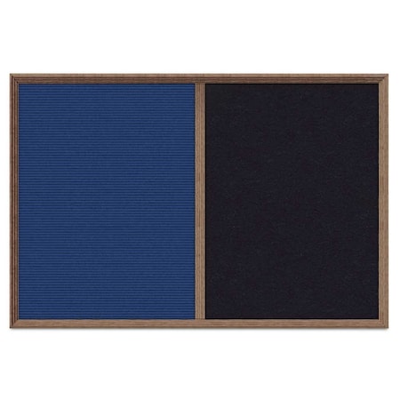 United Visual Products Enclosed Corkboard, 1 Door, 48"x36", 4" Fra UV3423-SATIN-COBACC